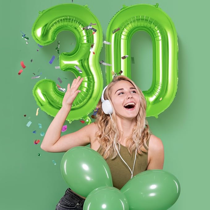 Green Number 0 Balloon 40 Inch, Big Large Foil Helium Number Balloons, Jumbo - Image 5
