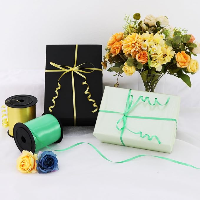 TONIFUL 500 Yards Green and Gold Curling Ribbon Balloon String | Balloon - Image 5