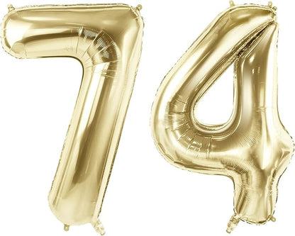 Number 74 Balloons for 74th Birthday Party Decorations, 40 Inch 0-100 by Joycard