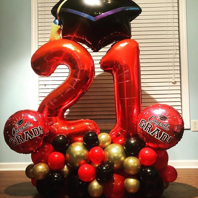 Red Number 1 Balloon 40 Inch, 1st Birthday Party Decorations Men Women | Foil - Image 7
