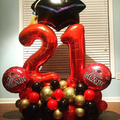 Red Number 1 Balloon 40 Inch, 1st Birthday Party Decorations Men Women | Foil - Image 7