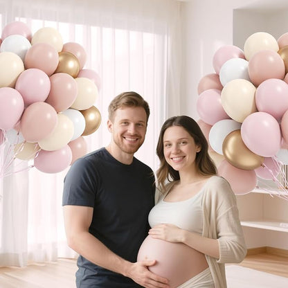 60pcs Dusty Pink Balloons 12inch - Image 5