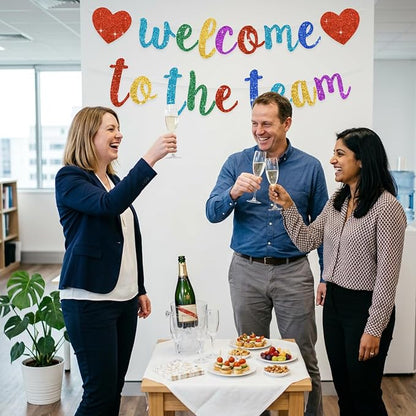 BEISHIDA Welcome to The Team Banner, NO DIY, Office Party Decorations - Image 5