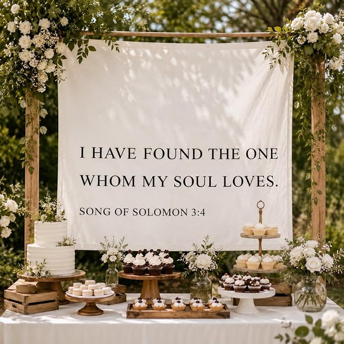Chumia Christian Wedding Banner I Have Found The One Whom My Soul Loves Song of by Chumia