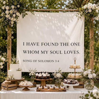 Chumia Christian Wedding Banner I Have Found The One Whom My Soul Loves Song of by Chumia
