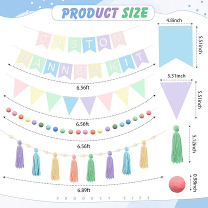 SmoothNovelty 139 Pcs Felt DIY Custom Banner Kit Include 104 Letters 18 - Image 2