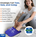 Hilph Foot Ice Pack Slippers for Plantar Fasciitis & Bunion 2 Packs, HSA or FSA Eligible Reusable Hot Cold Packs Gel Ice Slipper for Foot & Toes Pain, Gout, Foot Surgery, Neuropathy, Swollen (Blue)