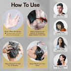 Black Hair Dye Shampoo 3 in 1 for Gray Hair, Hair Color shampoo for Women, Natural Shampoo Hair Dye-100% Grey Hair Coverage/Herbal Ingredients-17.6 OZ