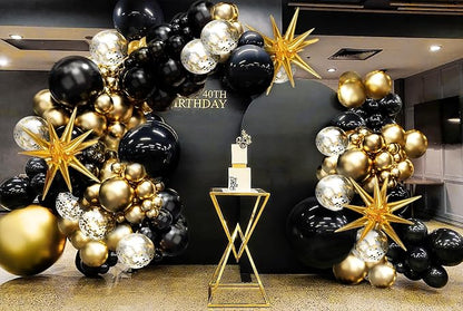 FOTIOMRG Black and Gold Balloons Garland Arch Kit, 5 10 12 18inch Black Gold - Image 8