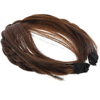 Headband Wig with Front Hair Bangs Synthetic Fringe Hair Extensions for Women Girls Comfortable Adjustable Fit Natural Look