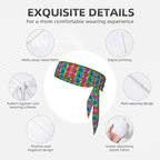 Men Women Beauty Skinny Sports Sweat Band Hand Decor for Running Travel Spa, Long Boho Style Colorful Bill Dollars American Money Hair Band Headdress