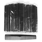 Disposable Combs Individually Wrapped, Sturdy Combs in Bulk, 100 Pack Combs Bulk, Double Tooth Hair Pocket Comb, Bulk Combs for Homeless, Charity, Care Pack Black