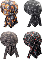 Doo Rags Beanie Hats Skull Caps Dew Rag Bandana Helmet Liner Motorcycle Cycling Cap Do Rag Headwrap for Men and Women