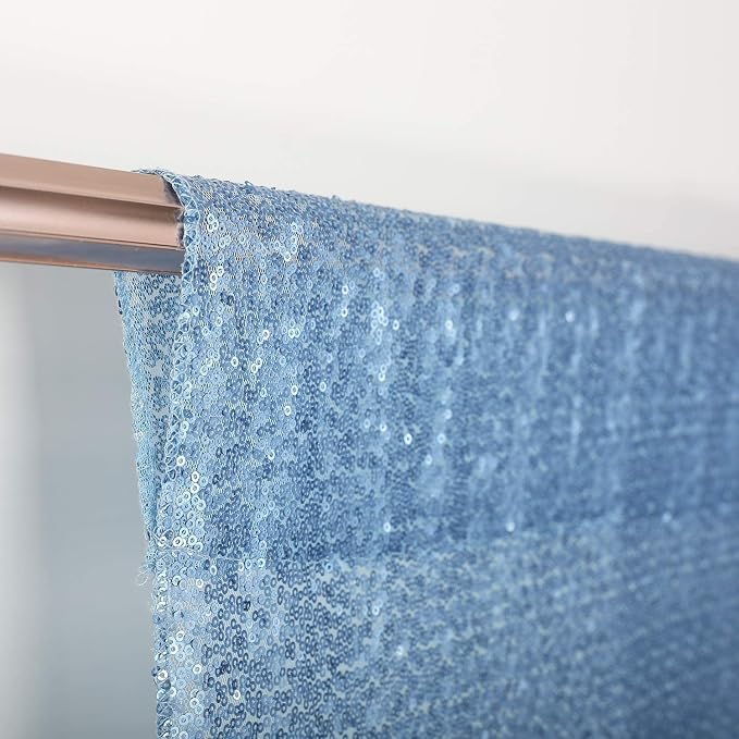 Poise3EHome Baby Blue Sequin Backdrop Curtain - Image 4