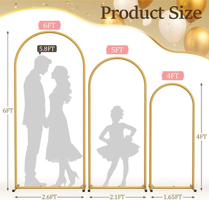 Metal Arch Backdrop Stand 3 Set, Party Decor - Image 7