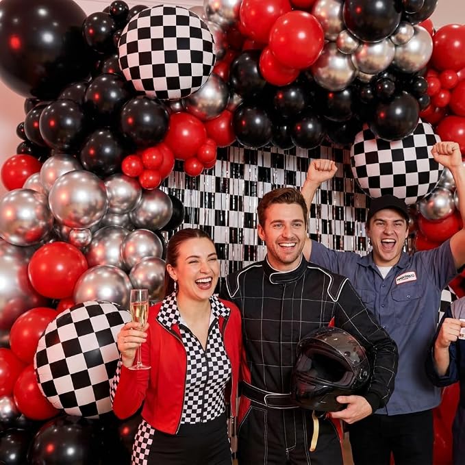 Race Car Balloon Arch Kit -Race Car Birthday Party Streamers Backdrops - Image 6