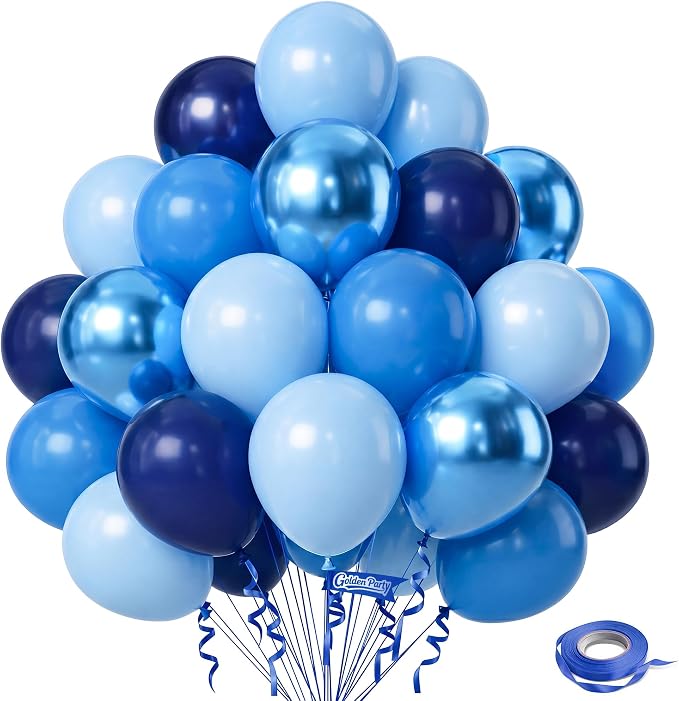 Blue Balloons, Light Blue, Anniversary, Graduation, Wedding Party Decorations by GoldenParty