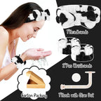 Face Wash Headband and Wristband Set, Microfiber Wristbands for Washing Face Absorbent Spa Wristbands, Great Elasticity, Soft and Breathable, Fitness Enthusiasts, Skin Care Lovers