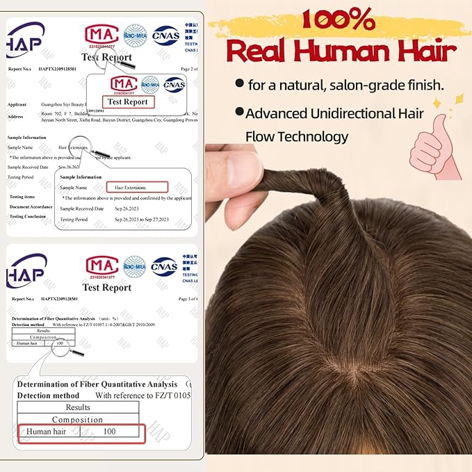 Rich Choices Human Hair Toppers for Women-100% Real Remy Hair Topper with 3D 360°Bang-Upgraded 150% Density 9 * 12CM Lace Base-Clip in Hairs topper for Thinning Hairs-12Inch #2 Dark Brown