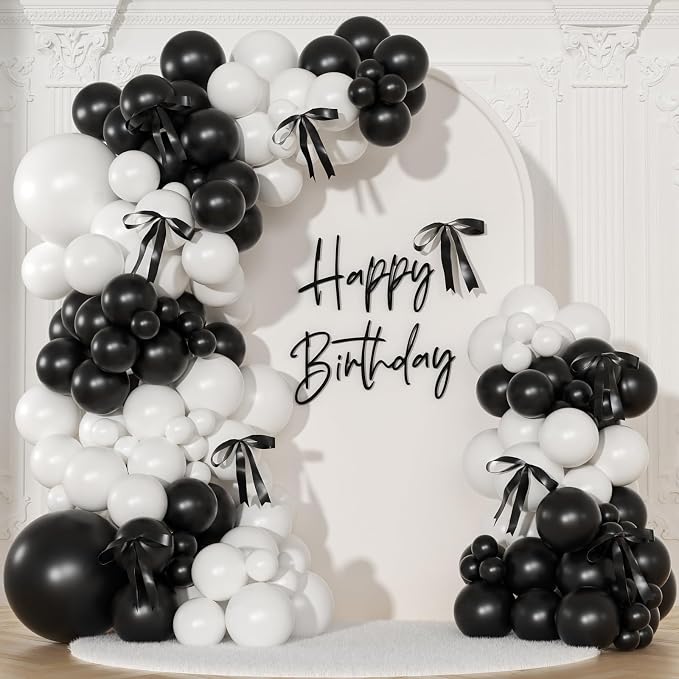 Black and White Balloon Arch Kit by NUTTYBASH