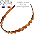 Camila Paris CP3881 French Headband for Women, Tortoise Shell, Strong Hold Grip Women's Hair Band, Ligth and Very Flexible, No Slip and Durable Styling Girls Hair Accessories, Made in France