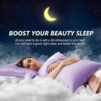 Silk Pillow Cases King Size 100% Mulberry Silk Pillowcase for Hair & Skin 22 Momme Both Sided Grade 6A Silk Cooling Soft Breathable 20 x 36 Inches with Hidden Zipper 1PC, Lavender