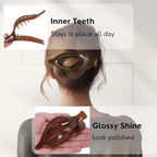 8 Pack Jelly Style Flat Hair Clips – Translucent Claw Clips in Pink, Brown, Beige, Green, Cute Matte Hair Accessories for Girls & Teens, Kawaii Y2K Styling Barrettes for Summer