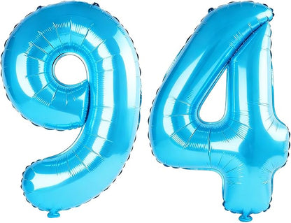40 Inch Number 94 Balloons for 94th Birthday Party Decorations, 0-100 Jewelry by FOBELEC