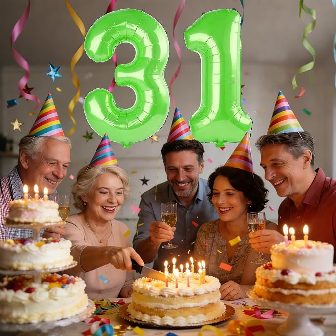 40 Inch Number 31 Balloons for 31st Birthday Party Decorations, 0-100 Fruit - Image 2