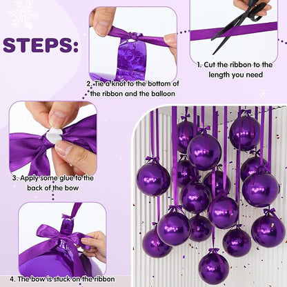 Jenaai 30 Set Round Foil Balloons Bulk 22 Inch 4d Metallic Giant Balloons Set - Image 3