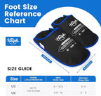 Hilph Foot Ice Pack Slippers for Plantar Fasciitis, 2 Packs - Reusable Hot & Cold Packs, Gel Ice Slippers for Foot, Broken Toes, Gout, Surgery, Neuropathy, Diabetic, Swollen, Black