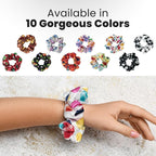 cute design scrunchies for all hair type elastic hair band great for ponytails XL srcunchies set these soft hair ties is great for every occasion (polka dot)