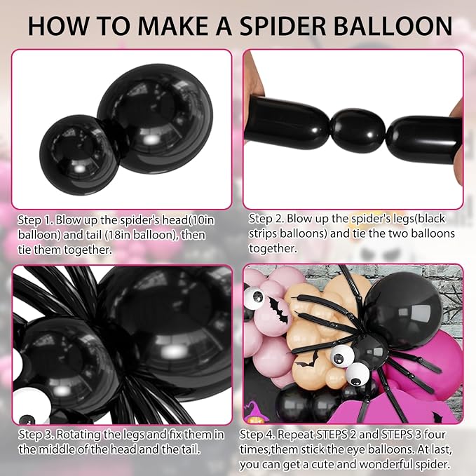 187pcs Halloween Balloon Garland Arch kit, Spider Ghost Star Foil Balloon | Hot - Image 7