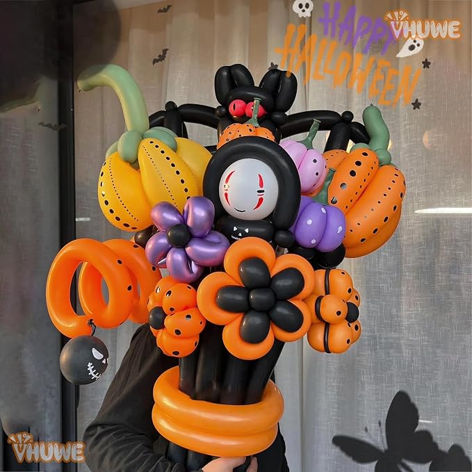 260 Balloons Black, Thickened 100 Pack Long Balloons Twisting Skinny Magic - Image 3
