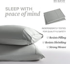 Beckham Hotel Collection Cooling Pillowcases for Hot Sleepers, Standard/Queen Size Set of 2, Cool Bedding, Envelope Closure, Silky Soft, Breathable, Moisture-Wicking, Dark Gray