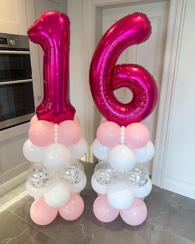 40 Inch Hot Pink 14 Number Balloons Giant Jumbo Huge 14 or 41 Foil Mylar Helium - Image 7