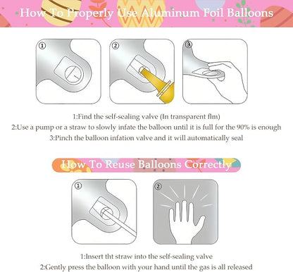 2Pcs 21 Inch Easter Eggs Balloons - Image 7
