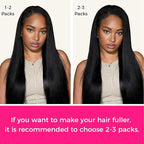 Lashey Seamless Clip in Hair Extensions Human Hair 7pcs 110g Light Yaki Straight Human Hair Extensions #1 Jet Black 18 Inch Clip in Hair Extensions for Women
