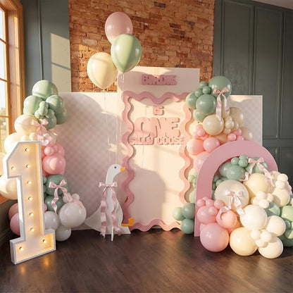 Pink Green Blue Balloon, 60 Packs 12 Inch Pastel Pink Blue Light Sage Green - Image 3