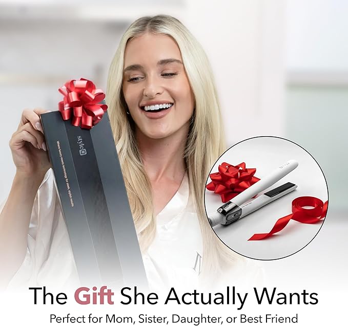 SRILabs StyleQ Flat Iron Hair Straightener Styler - GraphFlow Techonology, Negative Ions, Infrared Light Therapy, 12 Heat Settings for Straight, Smooth, Waves and Curls: All Hair Types