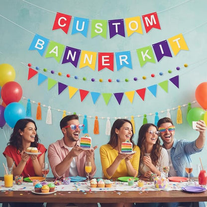 SmoothNovelty 139 Pcs Felt DIY Custom Banner Kit Include 104 Letters 18 - Image 7