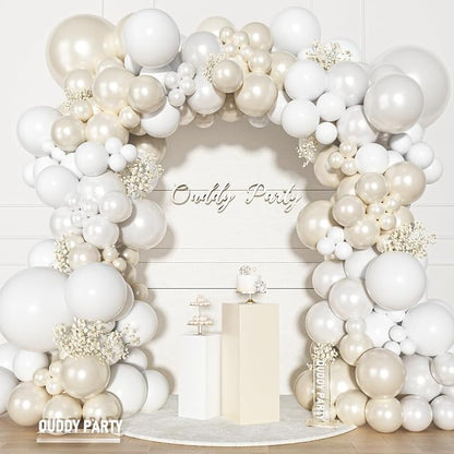 Ouddy Party Pearl White Balloon Garland Arch Kit 18 12 10 5 Inch | Different - Image 2
