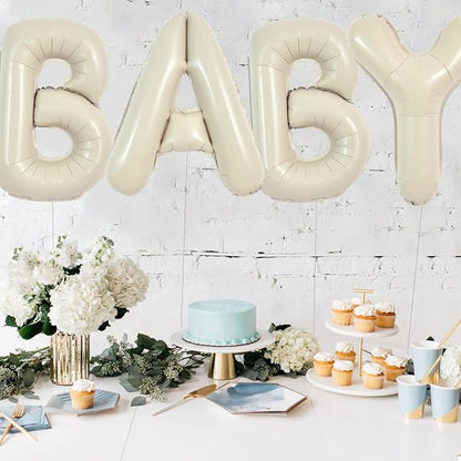 TONIFUL 40 Inch Large Cream White Letter A Balloons Giant Alphabet Letter - Image 4