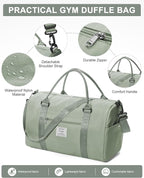 Gym Bag Womens,Travel Duffel Carry on Bag Sport Tote Bag Weekend Overnight Bag