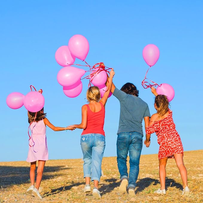 Pink Balloons Pink Birthday Decorations 160 Pack 5 inch Round Gender Reveal - Image 6