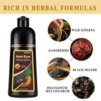 Black Long-Lasting & Natural Hair Color Shampoo - 3 in 1 for Gray Coverage, Instant Effect in Minutes for Men & Women, 16.9 Fl Oz