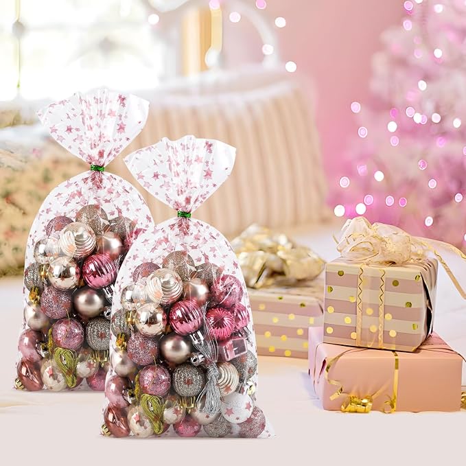 COQOFA 100 Pcs 7X12" Cello Cellophane Gift Treat Bags Party Favor bags Clear - Image 5