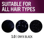 Schwarzkopf Keratin Permanent Hair Dye Cream, 1.0 Black Onyx, Professional Quality Color for Up to 100% Gray Coverage, Bond Enforcing System