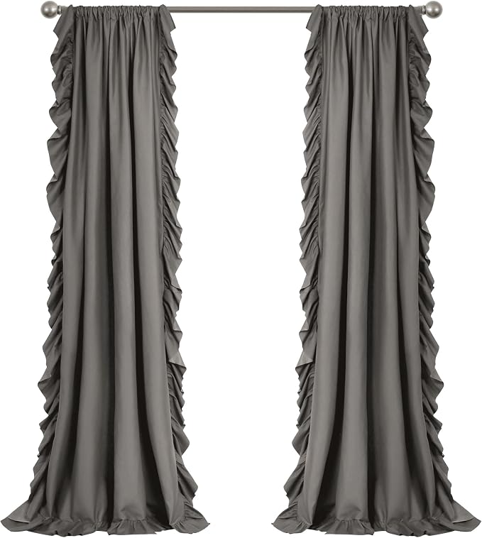 Lush Decor Reyna Ruffle Window Curtain Panel Set, Living room, or Dining Room - Image 6