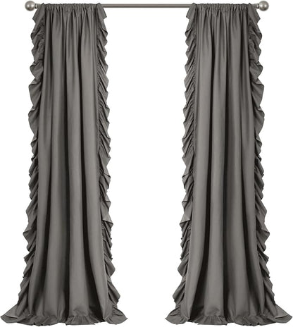 Lush Decor Reyna Ruffle Window Curtain Panel Set, Living room, or Dining Room - Image 6